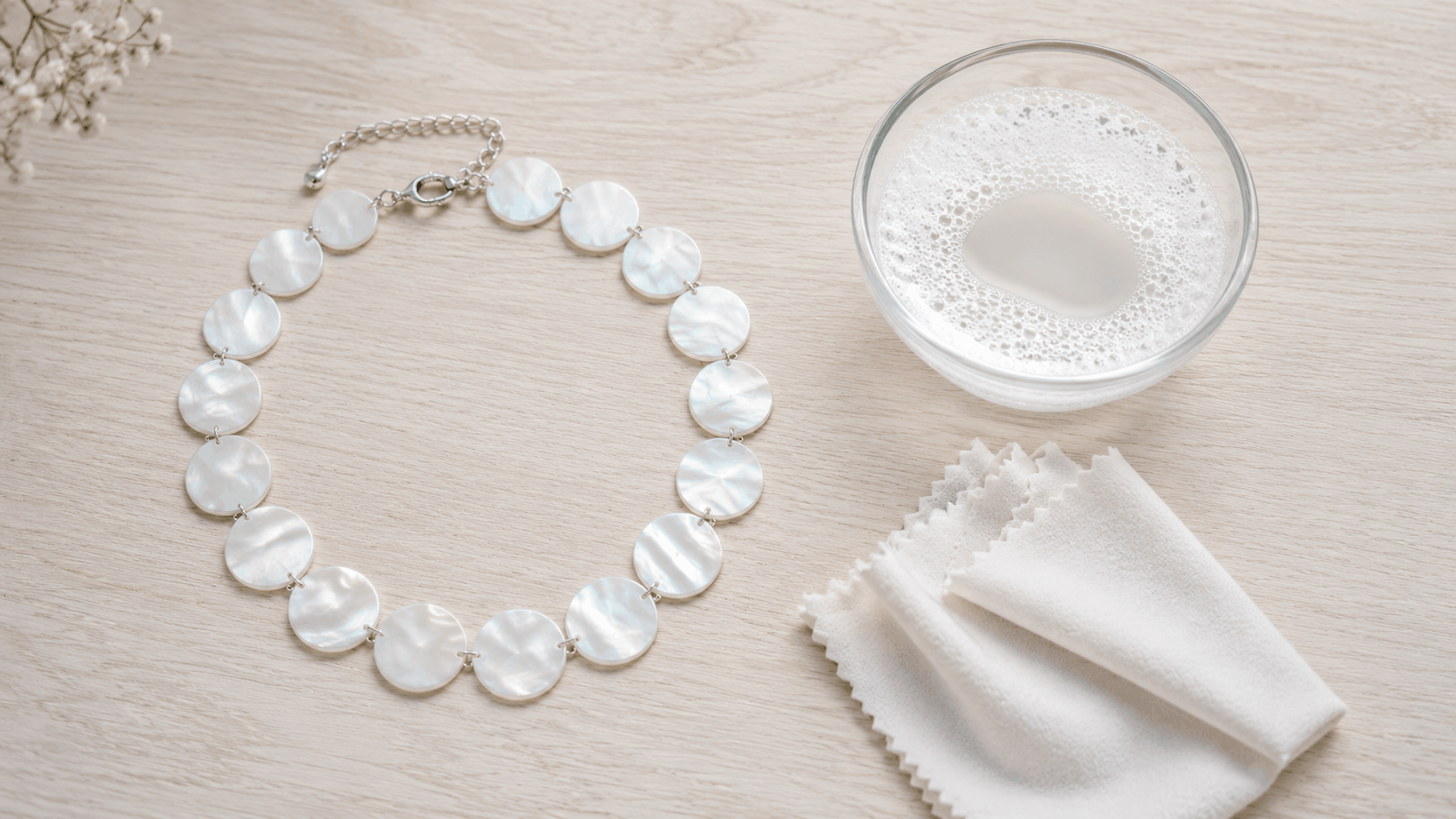 02. How to Clean Mother of Pearl Necklace Pieces