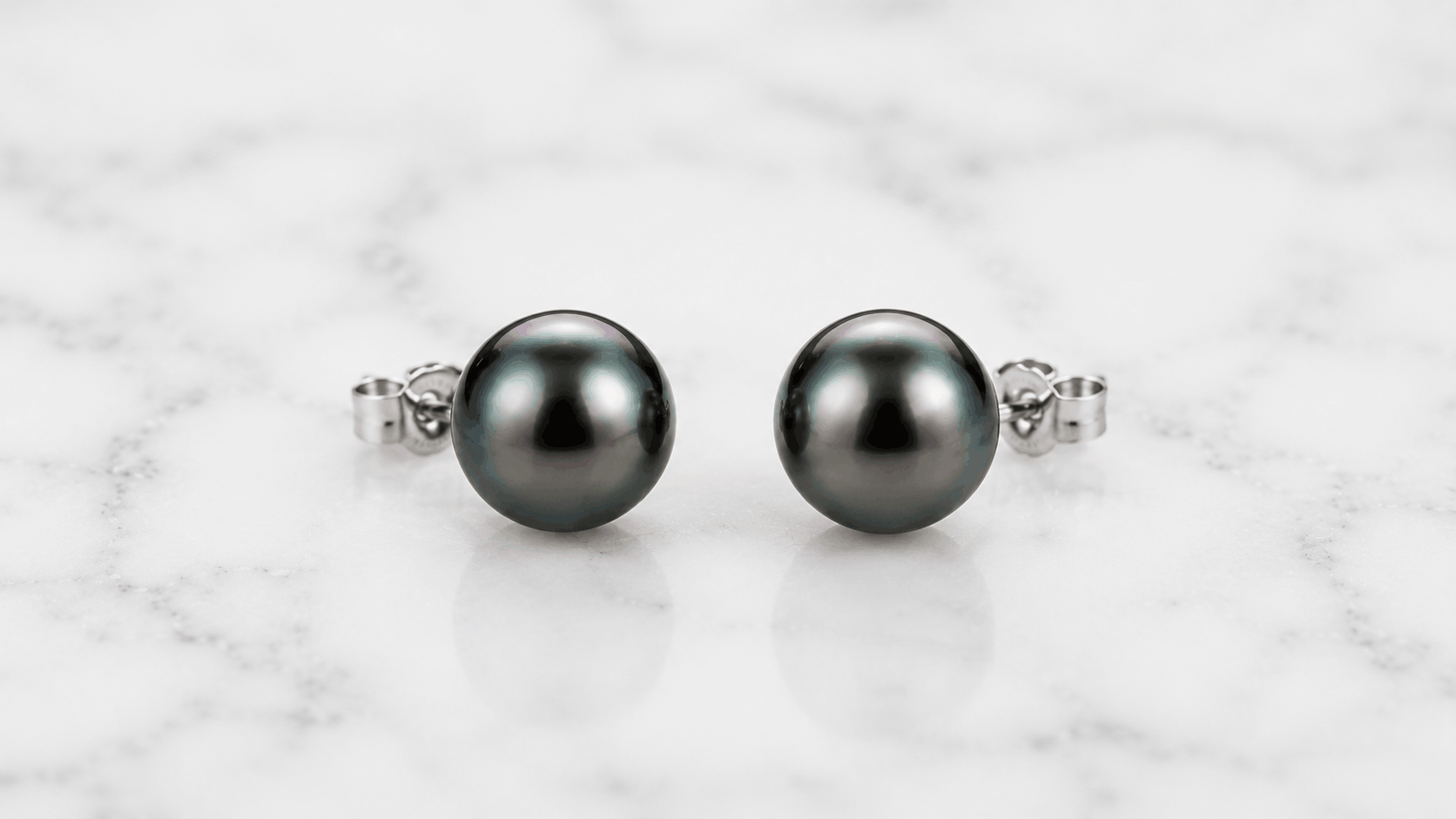 02. Black Pearl Stud Earrings — The Everyday Classic