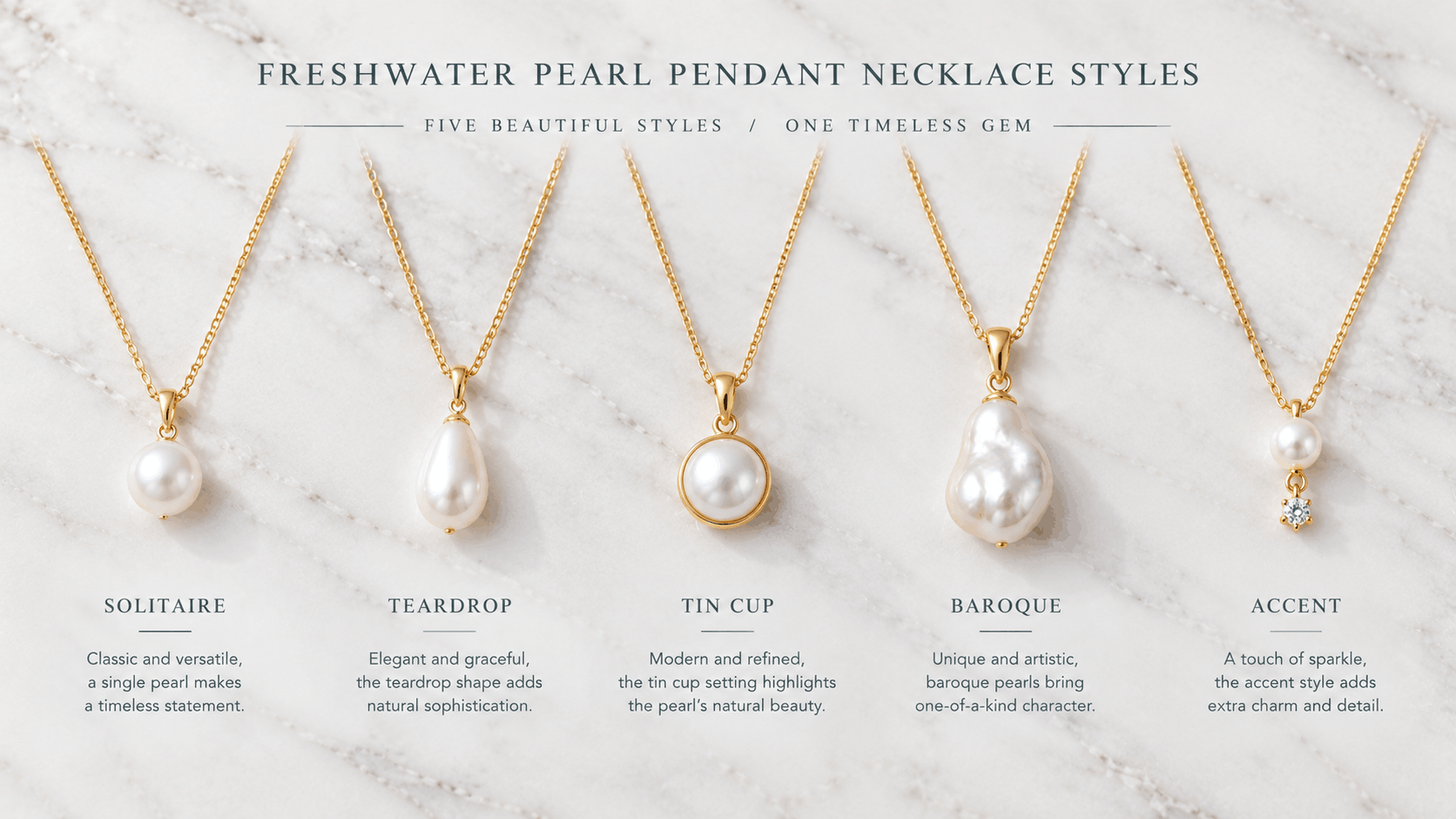 02. Freshwater Pearl Pendant Necklace Styles